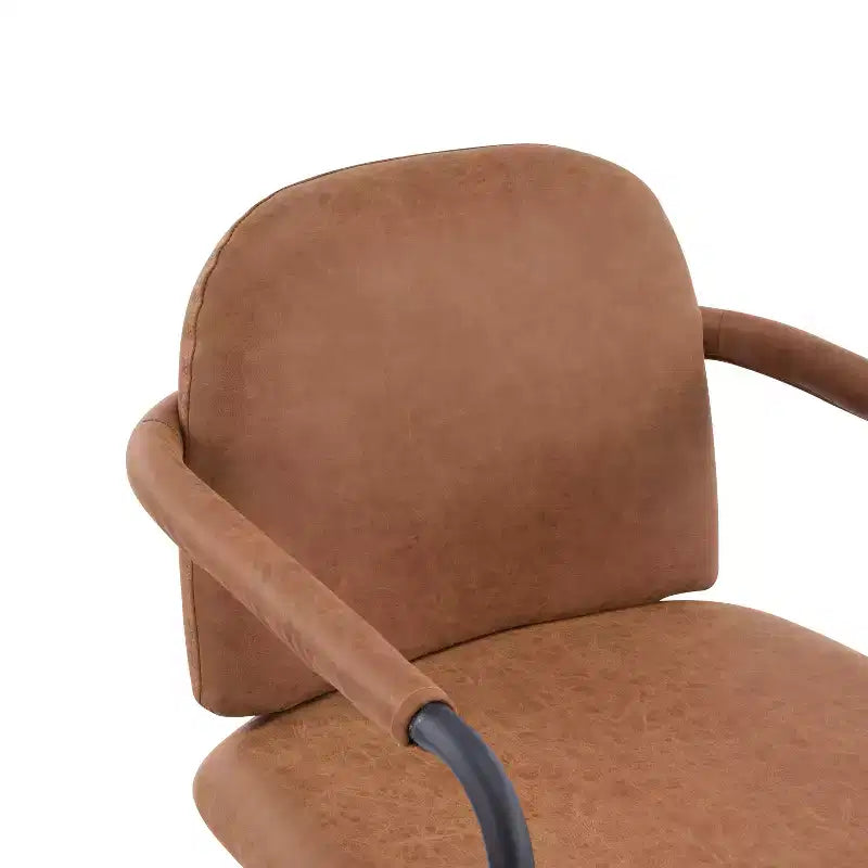 Sedia da pranzo moderna imbottita con telaio in ferro (set da 2)