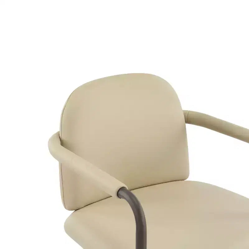 Sedia da pranzo moderna imbottita con telaio in ferro (set da 2)