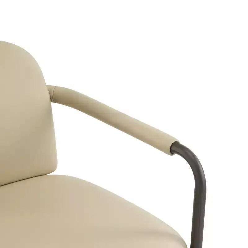 Sedia da pranzo moderna imbottita con telaio in ferro (set da 2)