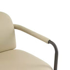 Sedia da pranzo moderna imbottita con telaio in ferro (set da 2)