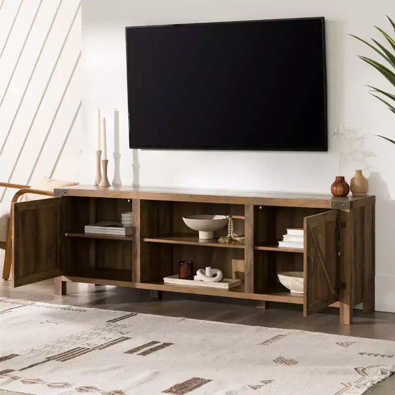 Mobile porta TV effetto fienile per TV fino a 80 pollici