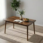 GDFStudio Matei Modern Wooden Rectangular Dining Table with Rounded Corners