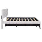 Letto a piattaforma imbottito con motivo a mattoni e letto estraibile Twin XL