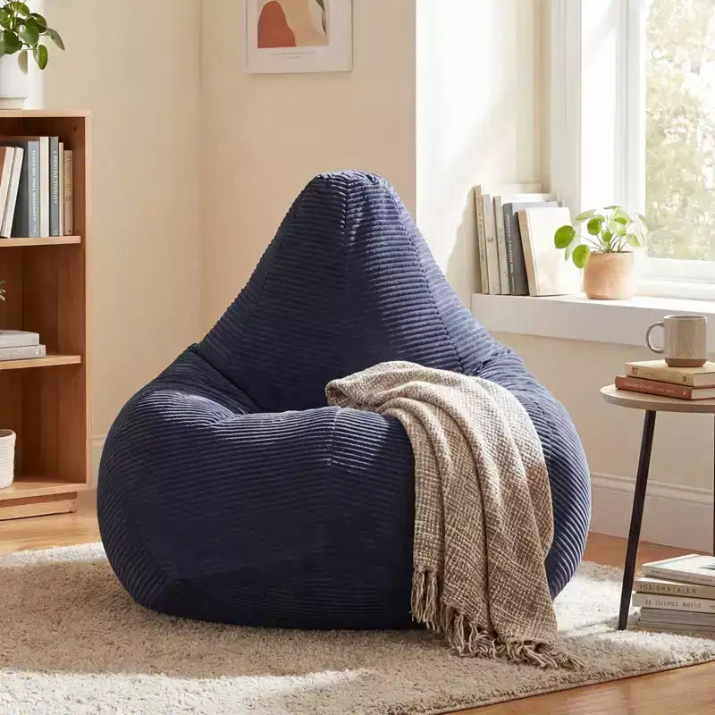 Poltrona Sacco per Adulti con Rivestimento in Velluto a Coste e Imbottitura in Spugna – Disponibile in Diversi Colori