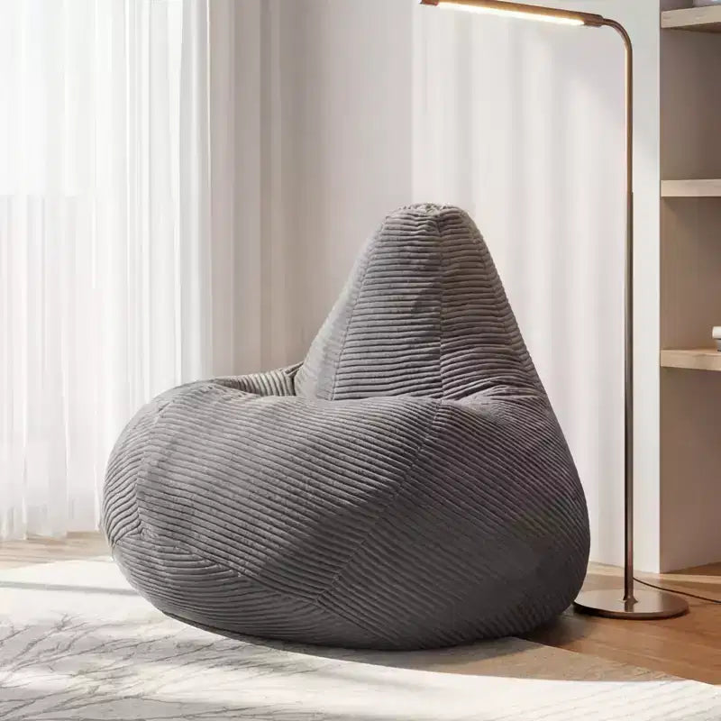 Poltrona Sacco per Adulti con Rivestimento in Velluto a Coste e Imbottitura in Spugna – Disponibile in Diversi Colori