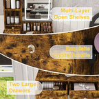 Moderna Toeletta in Legno con Specchio LED e Sedia da Trucco