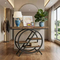 JVNOXK Country Style Wooden End Table Rustic Sofa Side Table for Entryway Living Room