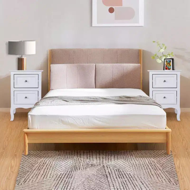 Karl Home 15.7In. W White MDF 2-Drawer - 2Pcs