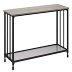 Console Table, Behind Couch Table, with Glass Shelf and Metal Frame, Narrow Entryway Table, Narrow Console Table, for Hallway, Living Room, Bedroom
