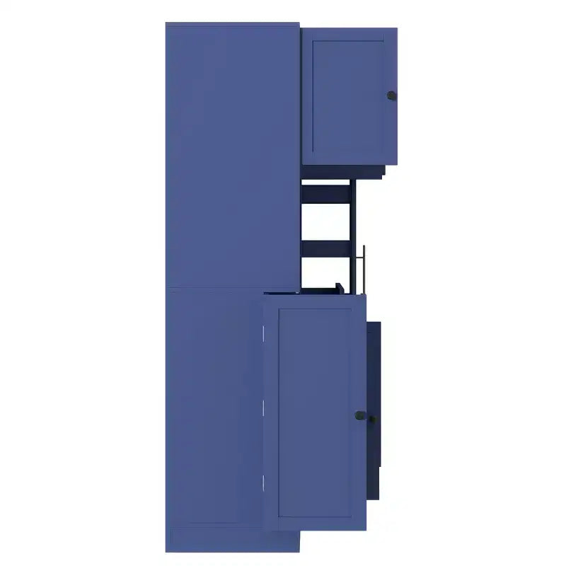 Dispensa da Cucina con Credenza e Colonna Estraibile Laterale