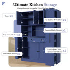 Dispensa da Cucina con Credenza e Colonna Estraibile Laterale