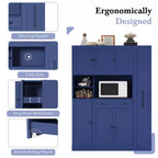 Dispensa da Cucina con Credenza e Colonna Estraibile Laterale