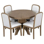 Set da pranzo allungabile con 4 sedie imbottite