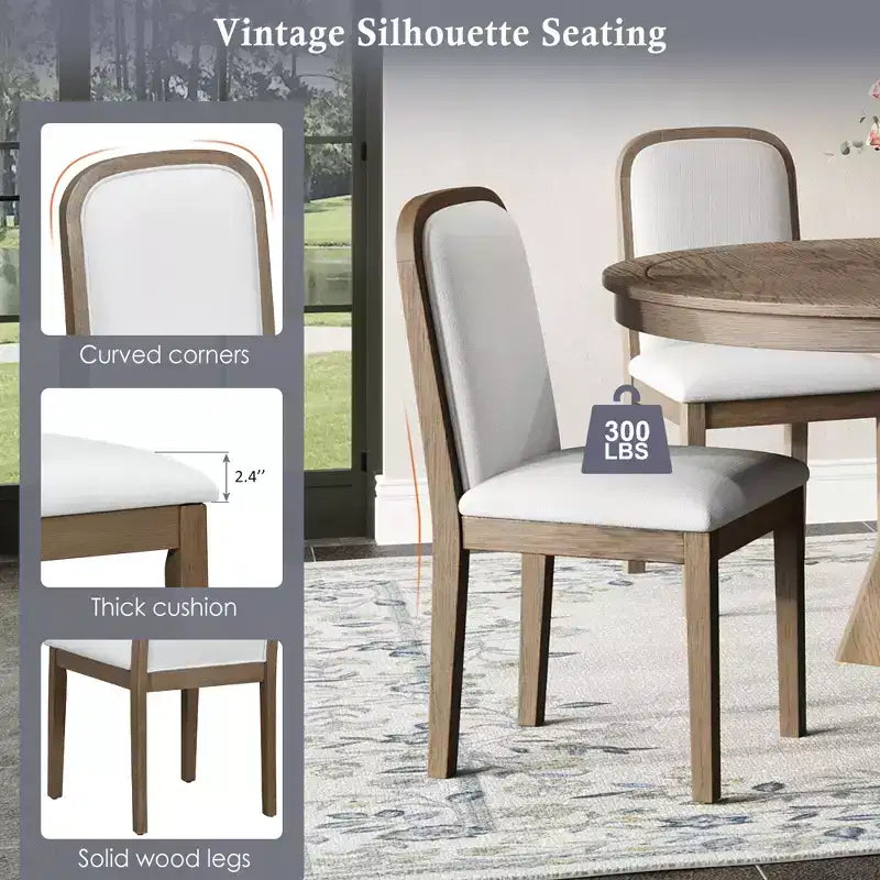 Set da pranzo allungabile con 4 sedie imbottite