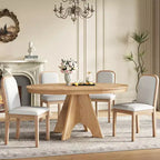 Set da pranzo allungabile con 4 sedie imbottite