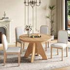 Set da pranzo allungabile con 4 sedie imbottite