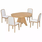 Set da pranzo allungabile con 4 sedie imbottite