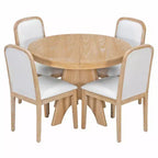 Set da pranzo allungabile con 4 sedie imbottite