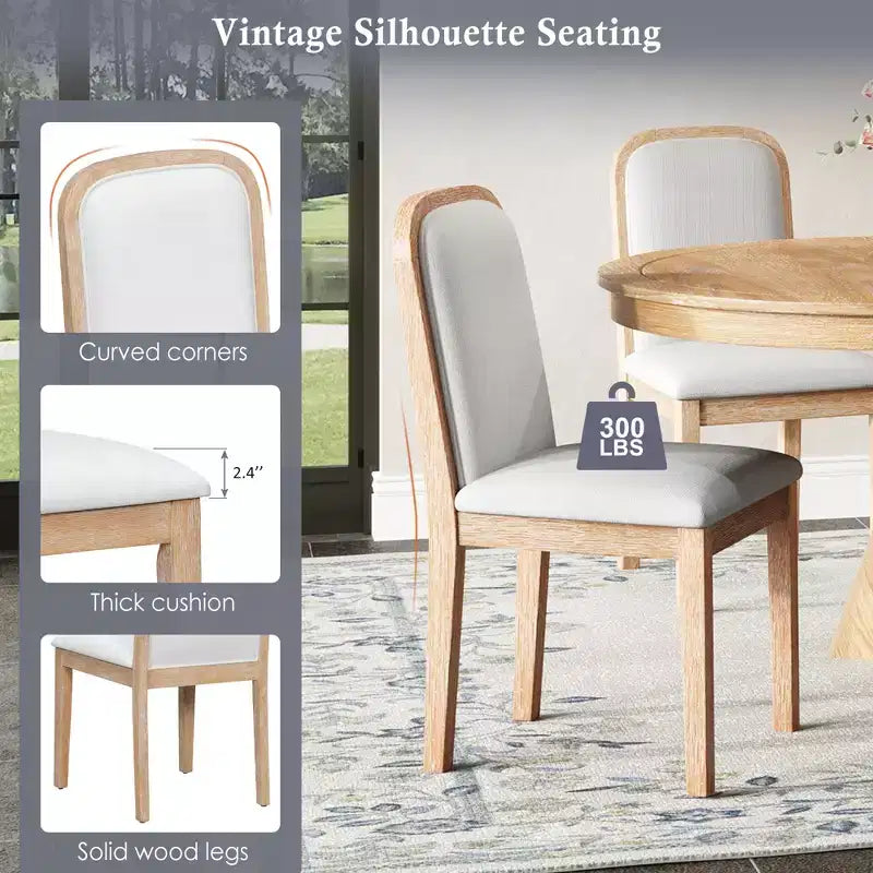 Set da pranzo allungabile con 4 sedie imbottite