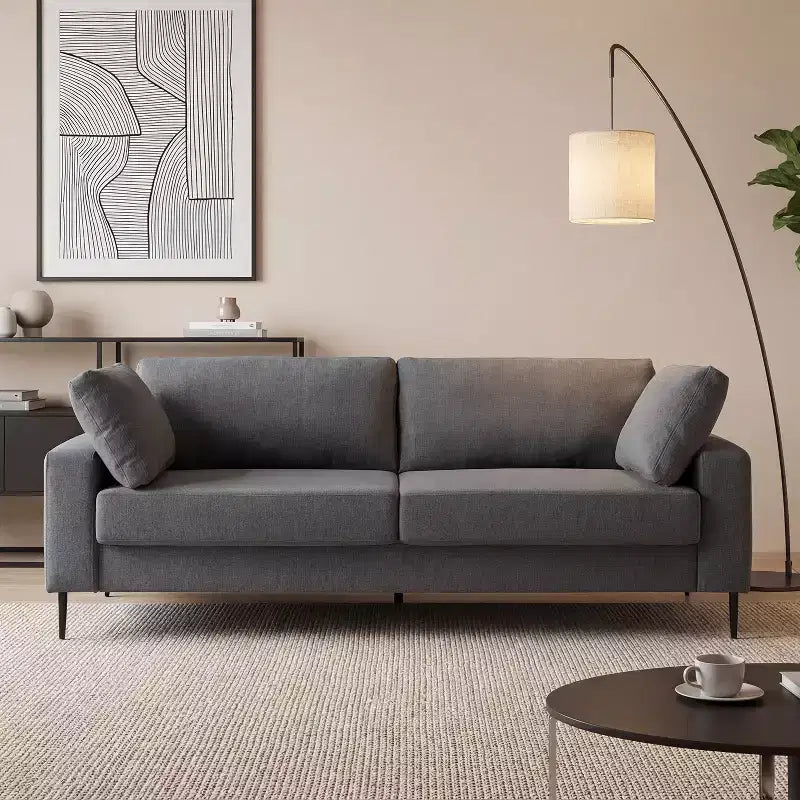 72 Loveseat Sofa, Mid-Century Modern Flared Arm Couch, Deep Seat Upholstered 2-Seater for Living Room, Apartment, Small Spaces