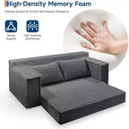 Divano Letto Convertibile con 2 Cuscini – Divano Letto Pieghevole 2-in-1, Nessun Montaggio Richiesto
