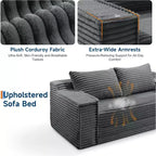 Divano Letto Convertibile con 2 Cuscini – Divano Letto Pieghevole 2-in-1, Nessun Montaggio Richiesto