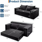 Divano Letto Convertibile con 2 Cuscini – Divano Letto Pieghevole 2-in-1, Nessun Montaggio Richiesto