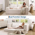 Divano Letto Convertibile con 2 Cuscini – Divano Letto Pieghevole 2-in-1, Nessun Montaggio Richiesto