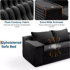 Divano Letto Convertibile con 2 Cuscini – Divano Letto Pieghevole 2-in-1, Nessun Montaggio Richiesto
