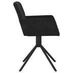 Set di 2 sedie da pranzo girevoli – Velluto nero