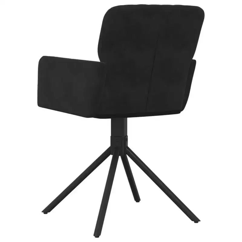 Set di 2 sedie da pranzo girevoli – Velluto nero