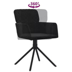 Set di 2 sedie da pranzo girevoli – Velluto nero