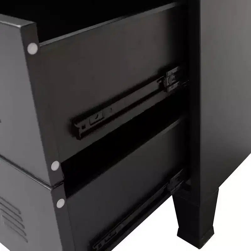 Cassettiera in Lamiera Nera – Unità di Stoccaggio a 4 Cassetti