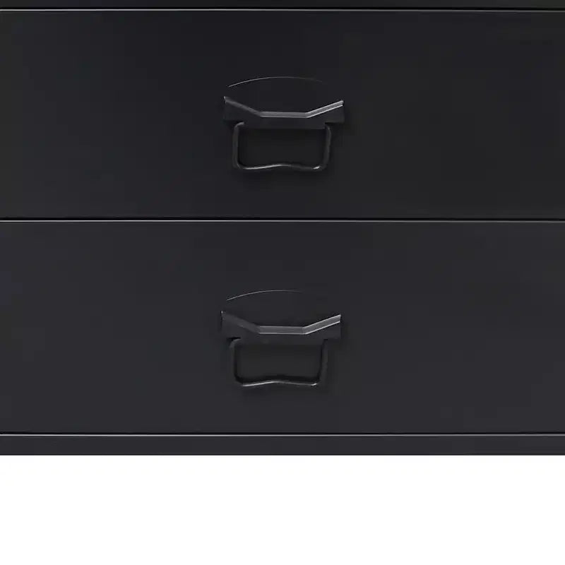 Cassettiera in Lamiera Nera – Unità di Stoccaggio a 4 Cassetti
