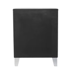 Tavolino laterale color argento da 26" con tre cassetti