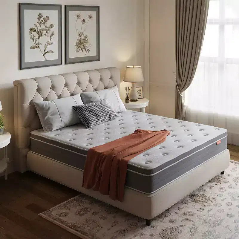 Materasso Ibrido in Memory Foam Rinfrescante con Gel da 10/12 Pollici – Rigidità Media