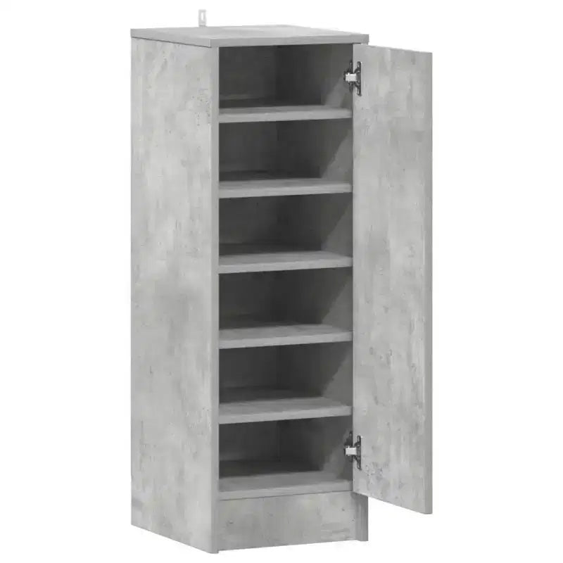 Scarpiera – Legno ingegnerizzato grigio cemento, capacità 6 paia