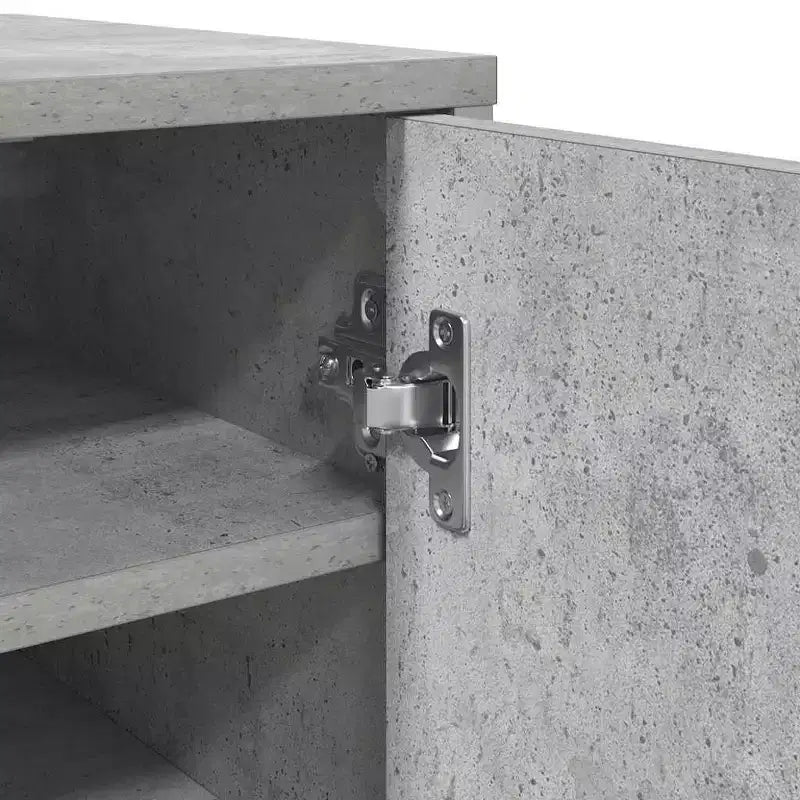 Scarpiera – Legno ingegnerizzato grigio cemento, capacità 6 paia