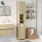 Mobiletto stretto per bagno – Rovere Sonoma, legno multistrato